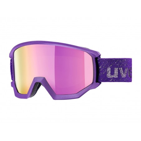 Gogle narciarskie UVEX Athletic FM Dark violet mat Mirror silver 2019
