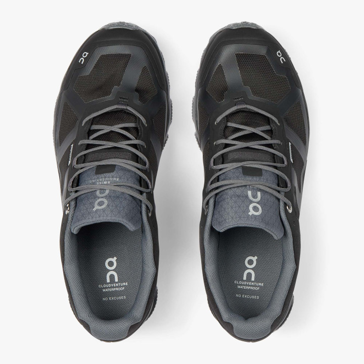 Buty biegowe damskie On Running Cloudventure Waterproof Black/Graphit