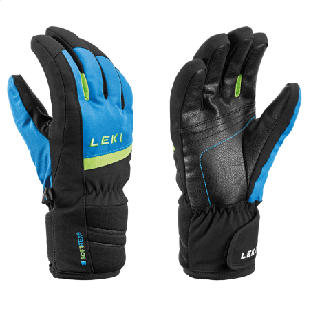 Rękawice narciarskie LEKI Max Junior Black Blue Green