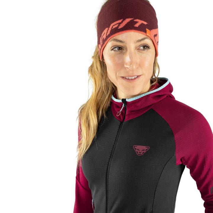Bluza skitour DYNAFIT Speed Polartec® Hooded Jacket W Marine Blue Beet Red 2023