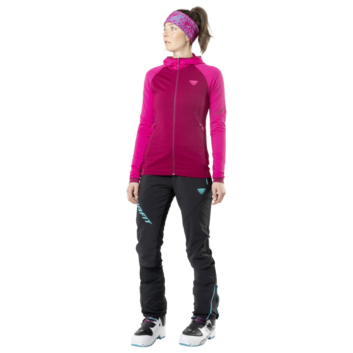 Bluza skitour DYNAFIT Speed Polartec® Hooded Jacket W Marine Blue Beet Red 2023