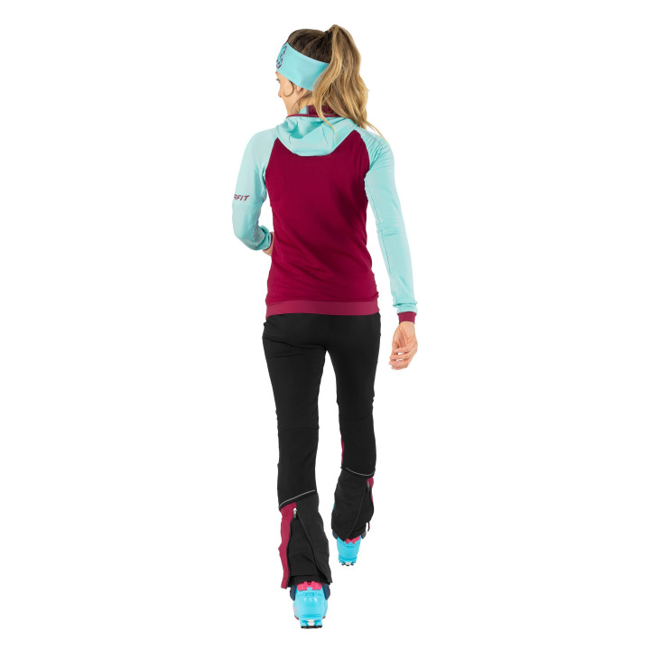 Bluza skitour DYNAFIT Speed Polartec® Hooded Jacket W Marine Blue Beet Red 2023