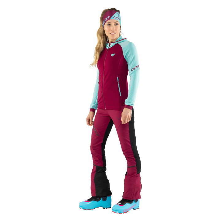 Bluza skitour DYNAFIT Speed Polartec® Hooded Jacket W Marine Blue Beet Red 2023