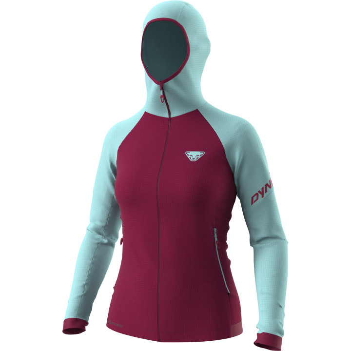 Bluza skitour DYNAFIT Speed Polartec® Hooded Jacket W Marine Blue Beet Red 2023
