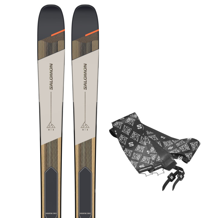 Narty SALOMON MTN 91 CARBON +  Foki SALOMON  2024