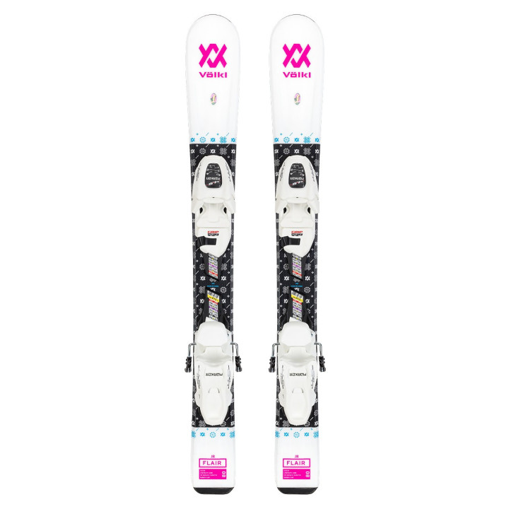 Narty VOLKL FLAIR JR WHT PINK + FDT 4,5 vMotion Jr 80-120 2023