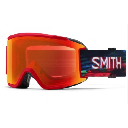 Gogle SMITH SQUAD S crimson glitch hunter 2023,ChromaPOP Everyday Red Mirror,S2