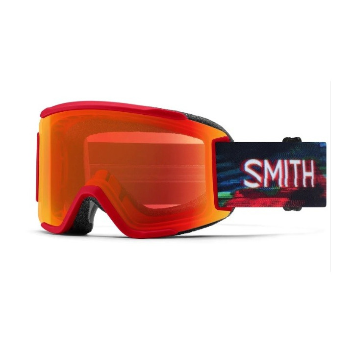 Gogle SMITH SQUAD S crimson glitch hunter 2023,ChromaPOP Everyday Red Mirror,S2