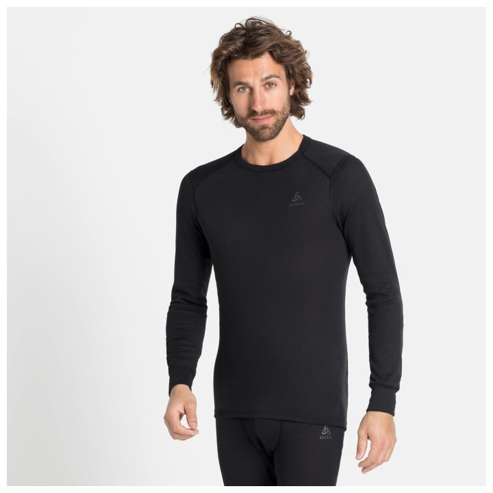 Koszulka męska Odlo BL TOP crew neck l/s ACTIVE WARM ECO Black
