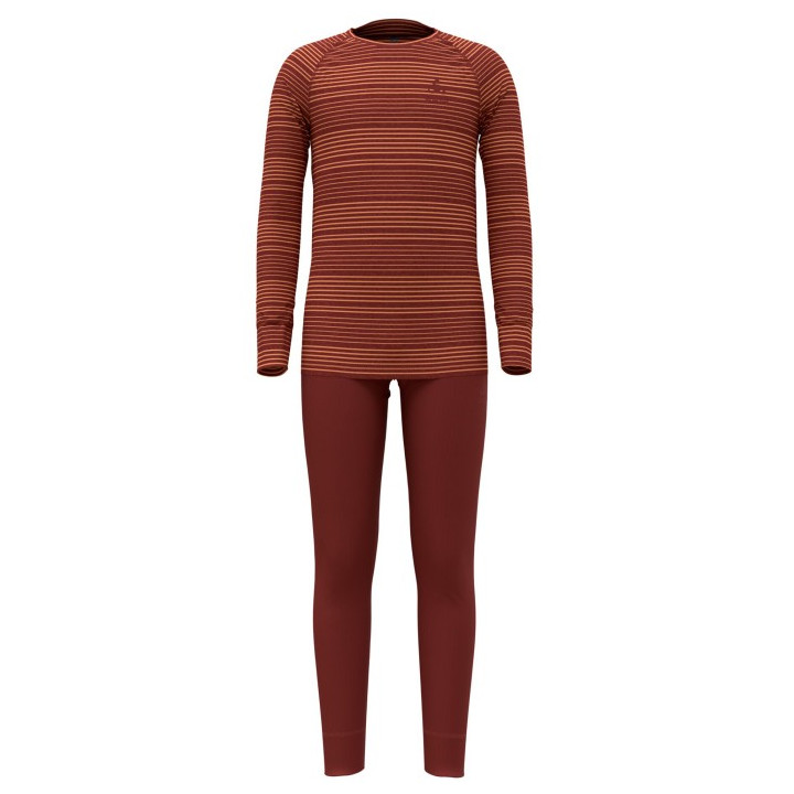 Zestaw bielizny dziecięcej Odlo Set long ACTIVE WARM ECO SET Red/Orange