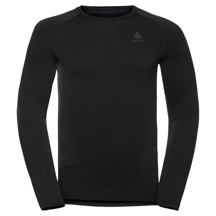 Koszulka męska Odlo BL TOP crew neck l/s PERFORMANCE WARM EC Black