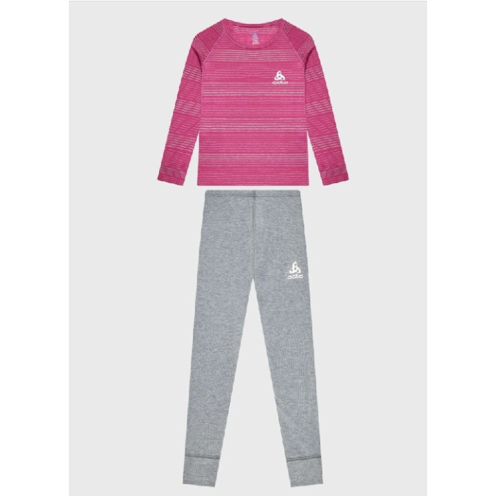 Zestaw bielizny dziecięcej Odlo Set long ACTIVE WARM ECO SET Purple