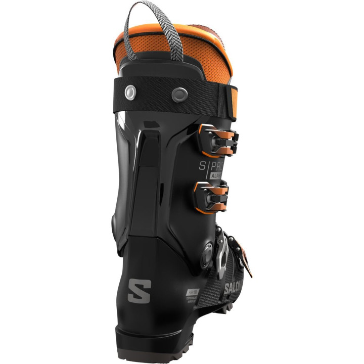Buty narciarskie SALOMON S/PRO Alpha 100 Black/Dark Grey Met./Orange Tiger 2025