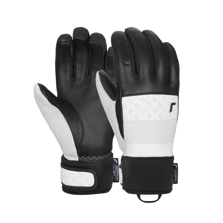 Rękawice Reusch Reusch Re:Knit Elisabeth R-TEX® XT white / black