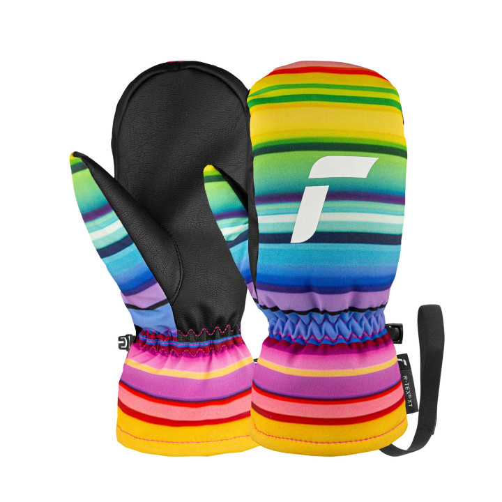 Rękawice dziecięce REUSCH Carter R-TEX XT Junior Mitten black/multicolor lines