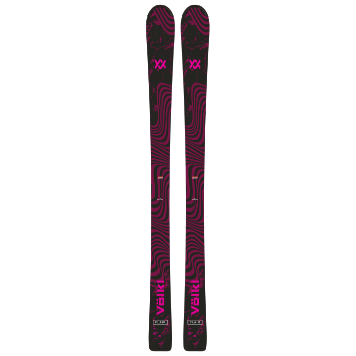 Narty VOLKL FLAIR JR WHT PINK + 4.5 VMOTION JR LADY BLACK-PINK 100cm - 120cm
