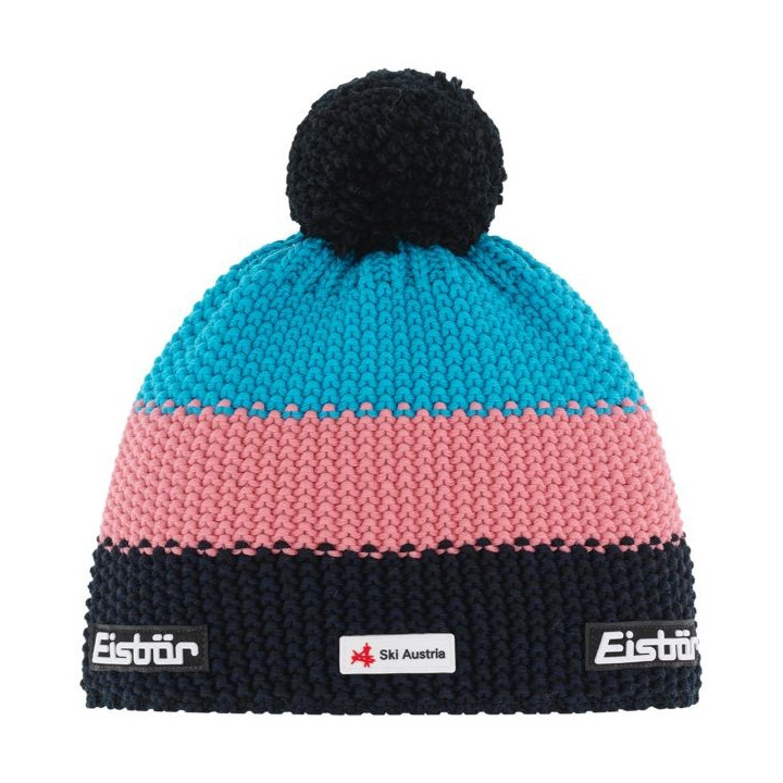 Czapka Eisbar Star Pompon MÜ SKA czarna/różowa/niebieska