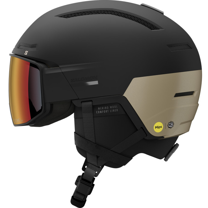 KASK NARCIARSKI SALOMON DRIVER PRIME SIGMA PHOTO MIPS Black Beige 2027