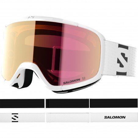 GOGLE NARCIARSKIE SALOMON LUMI White/Ruby 2027