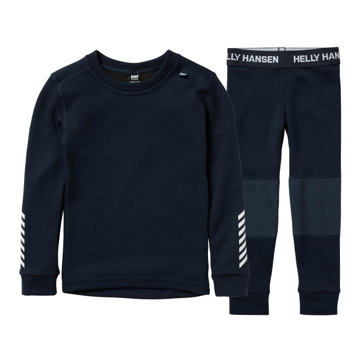 BIELIZNA TERMOAKTYWNA HELLY HANSEN KIDS LIFA MERINO SET Navy