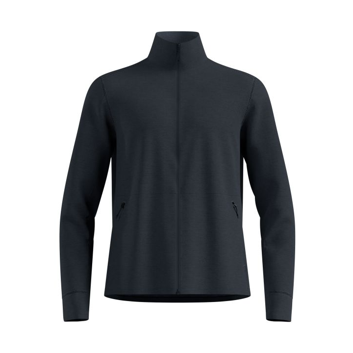 Bluza narciarska ODLO Midlayer fullzip GRID FLEECE Czarna
