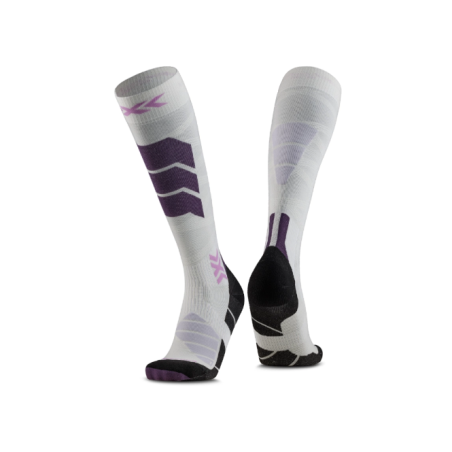 SKARPETY NARCIARSKIE X-SOCKS SKI EXPERT SILK MERINO OTC White/Lavender