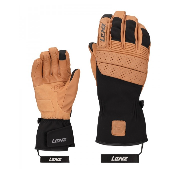 RĘKAWICE LENZ THINK ABOUT M Brown/Black