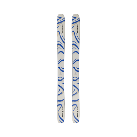 NARTY SALOMON QST 106 (FLAT) Almond Milk/Race Blue 2027