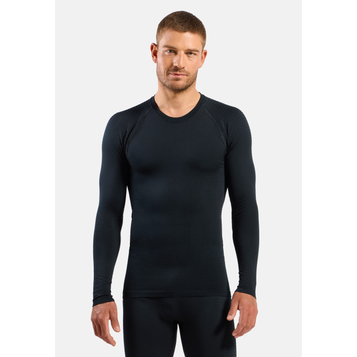 KOSZULKA MĘSKA ODLO PERFORMANCE WARM BL Black