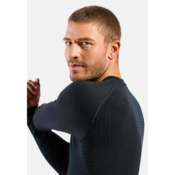 KOSZULKA MĘSKA ODLO PERFORMANCE WARM BL Black