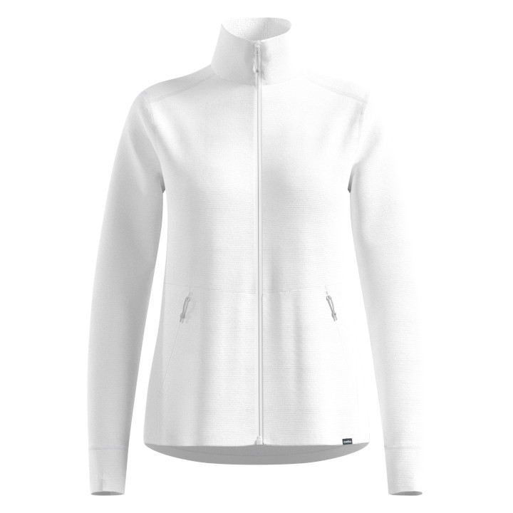 BLUZA DAMSKA ODLO GRID FLEECE FULL ZIP White