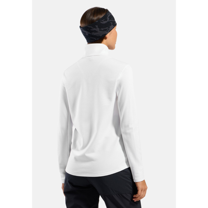 BLUZA DAMSKA ODLO GRID FLEECE FULL ZIP White