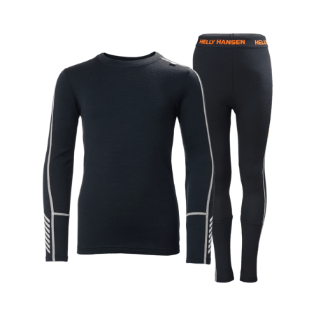BIELIZNA TERMOAKTYWNA HELLY HANSEN JR LIFA MERINO MIDWEIGHT SET Navy 2027