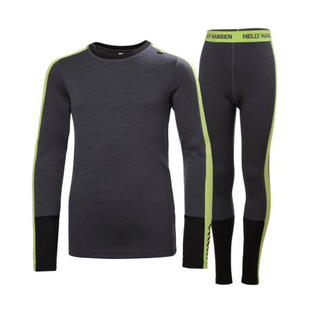 BIELIZNA TERMOAKTYWNA HELLY HANSEN JR LIFA MERINO MIDWEIGHT SET Thunder Grey 2027