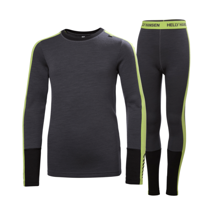 BIELIZNA TERMOAKTYWNA HELLY HANSEN JR LIFA MERINO MIDWEIGHT SET Thunder Grey 2027