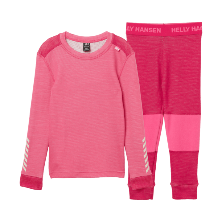 BIELIZNA TERMOAKTYWNA HELLY HANSEN KIDS LIFA MERINO SET Hot Pink 2027