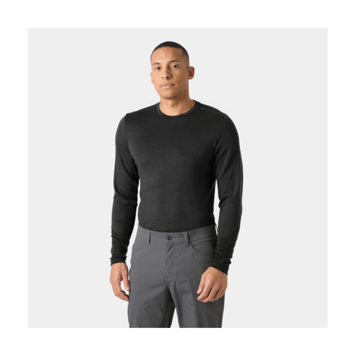 KOSZULKA TERMOAKTYWNA HELLY HANSEN LIFA MERINO MIDWEIGHT CREW Black 2027