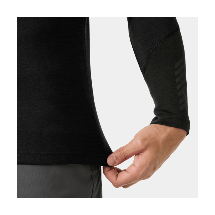 KOSZULKA TERMOAKTYWNA HELLY HANSEN LIFA MERINO MIDWEIGHT CREW Black 2027