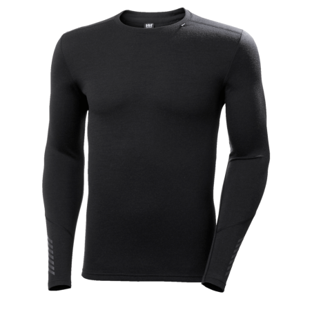 KOSZULKA TERMOAKTYWNA HELLY HANSEN LIFA MERINO MIDWEIGHT CREW Black 2027