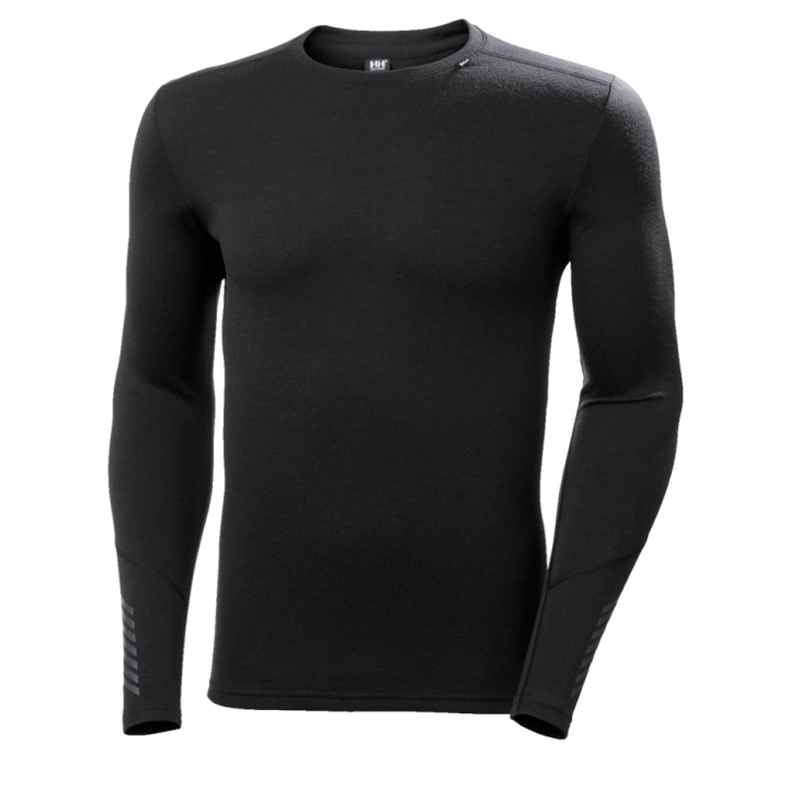 KOSZULKA TERMOAKTYWNA HELLY HANSEN LIFA MERINO MIDWEIGHT CREW Black 2027