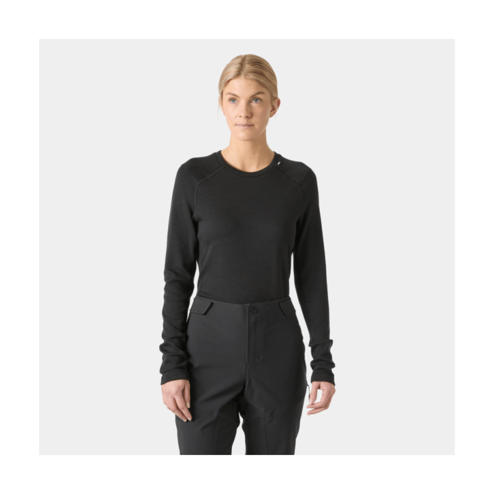 KOSZULKA TERMOAKTYWNA HELLY HANSEN W LIFA MERINO MIDWEIGHT CREW Black 2027
