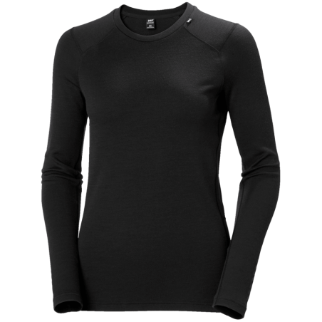 KOSZULKA TERMOAKTYWNA HELLY HANSEN W LIFA MERINO MIDWEIGHT CREW Black 2027