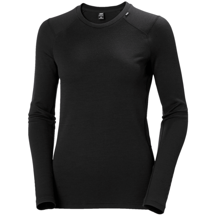 KOSZULKA TERMOAKTYWNA HELLY HANSEN W LIFA MERINO MIDWEIGHT CREW Black 2027
