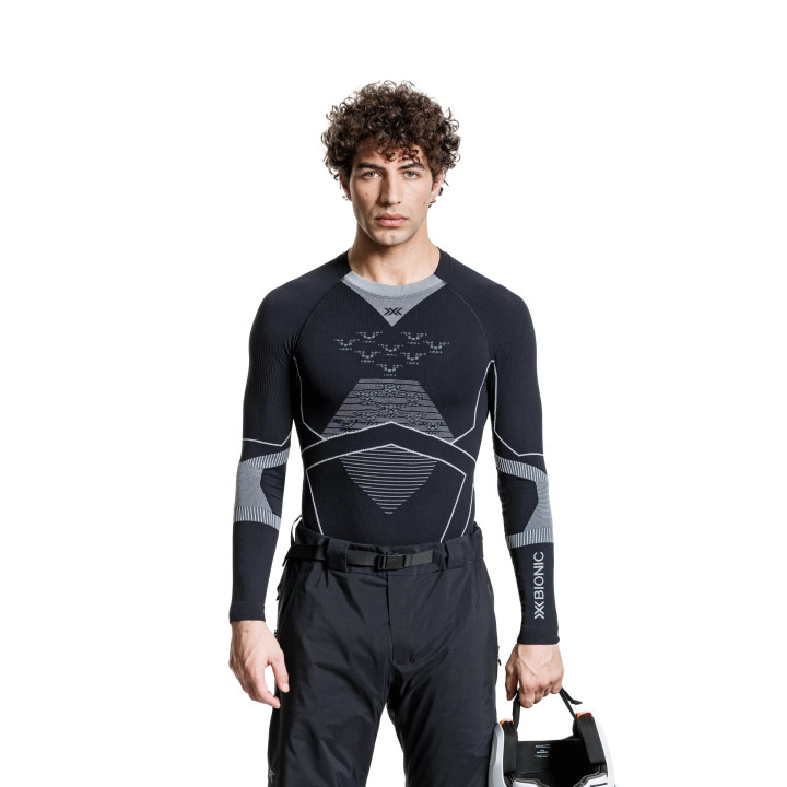 KOSZULKA TERMOAKTYWNA X-BIONIC ENERGY ACCUMULATOR LIGHT LS MEN Black/Light Grey