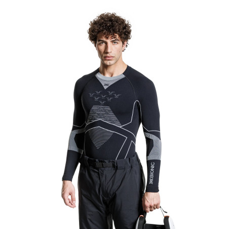 KOSZULKA TERMOAKTYWNA X-BIONIC ENERGY ACCUMULATOR LIGHT LS MEN Black/Light Grey