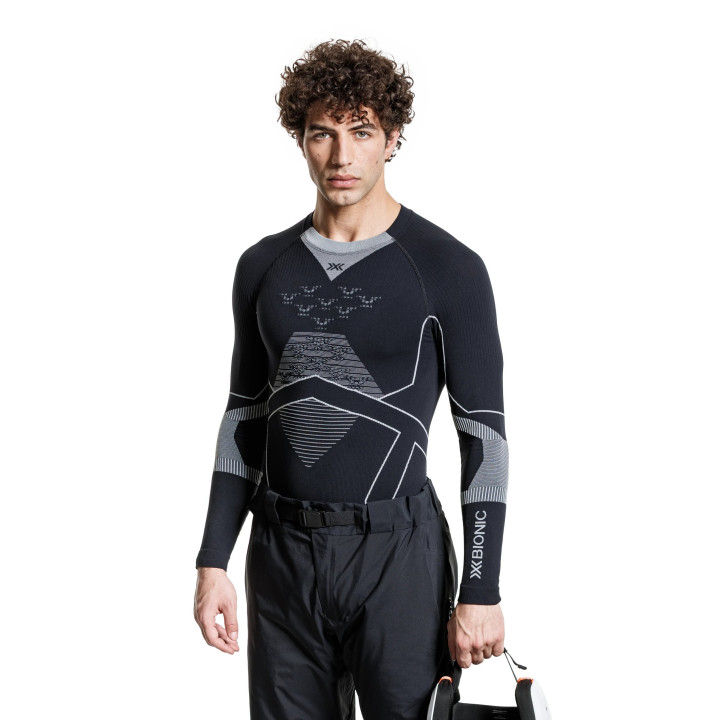 KOSZULKA TERMOAKTYWNA X-BIONIC ENERGY ACCUMULATOR LIGHT LS MEN Black/Light Grey
