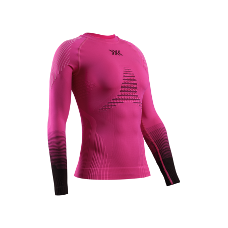 KOSZULKA TERMOAKTYWNA X-BIONIC INVENT GRAPHICS LS WMN Fluo Pink/White