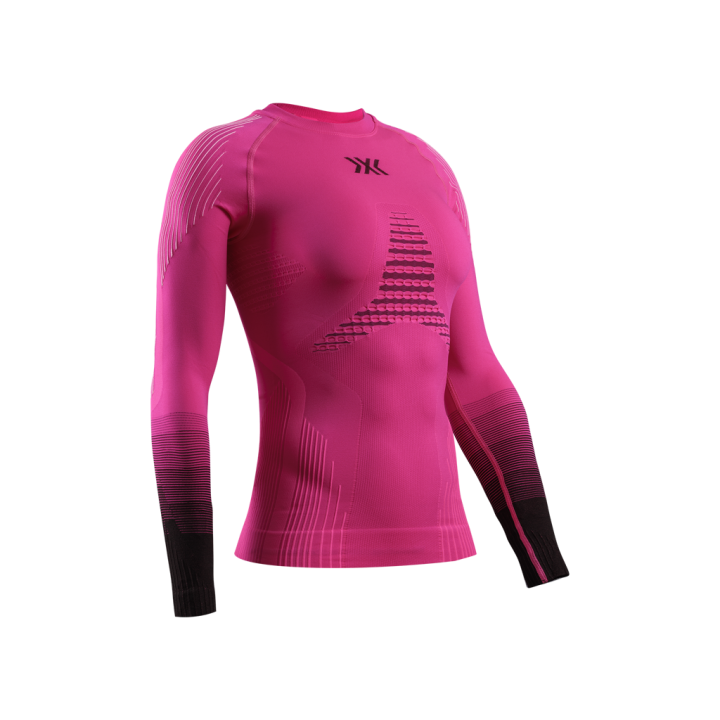KOSZULKA TERMOAKTYWNA X-BIONIC INVENT GRAPHICS LS WMN Fluo Pink/White