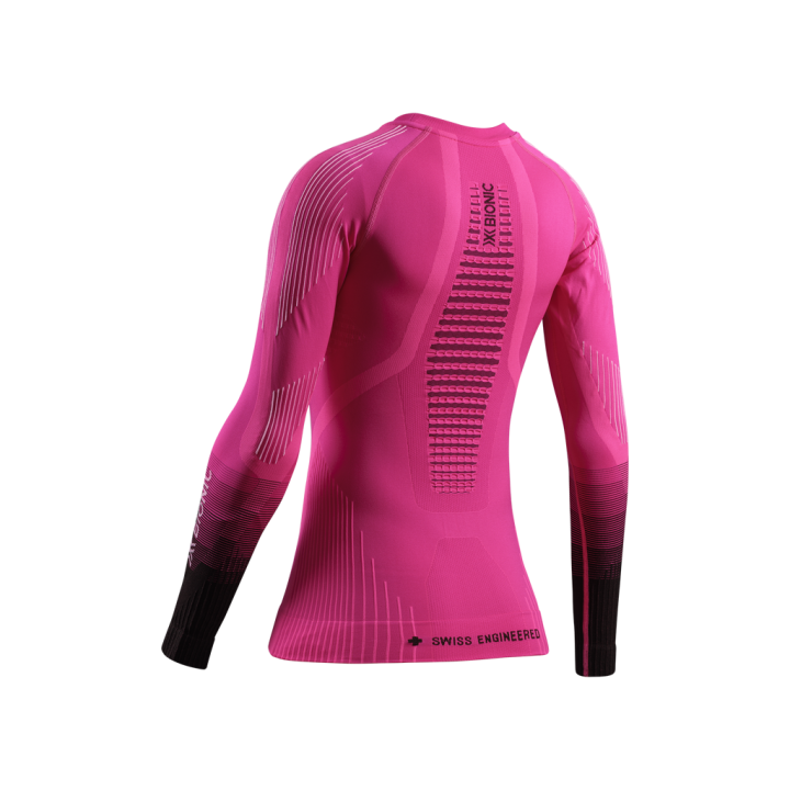 KOSZULKA TERMOAKTYWNA X-BIONIC INVENT GRAPHICS LS WMN Fluo Pink/White