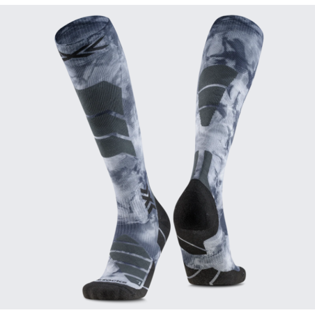 SKARPETY NARCIARSKIE X-SOCKS SKI EXPERT WILD OTC Tiedye X Black/White